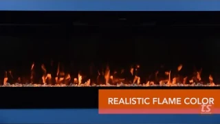 Touchstone 80011 Sideline Electric Fireplace 60 Inch Wide 5 Flame Settings, Realistic 3 Color Flame