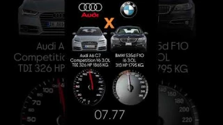 #Audi A6 C7 Competition V6 3.0L TDI 326 HP 1865 KG vs #BMW 535d F10 i6 3.0L 313 HP 1795 KG
