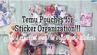 Organizing Temu Stickers in Temu Pouches
