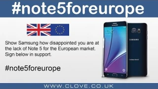 Appeal to bring Samsung Galaxy Note 5 to Europe #note5foreurope