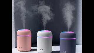 Aomago 300ml Small Cool Mist Humidifier with Colorful LED Night Light