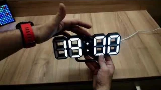 Смотреть обзор на LED Настенные домашние часы Отзывы Купить Заказать