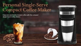 Elite Gourmet EHC111A Maxi-Matic Personal 14oz Single-Serve Compact Coffee Maker Brewer