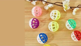 Игрушечный мяч для домашних животных, пластиковый колокольчик, 3,8 см, забавная игрушка для