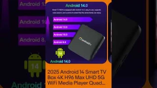 2025 Android 14 Smart TV Box 4K H96 Max UHD 5G WiFi Media Player Quad core 16GB