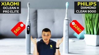 Кто круче? Xiaomi Oclean X PRO Elite за $60 или PHILIPS DiamondClean 9000 за $260. Сравнение и обзор