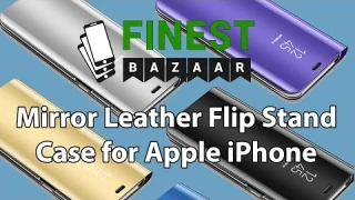 Mirror Leather Flip Stand Case for Apple iPhone