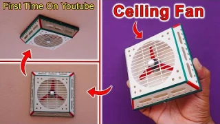 How To Make A False Ceiling Fan | Ceiling Fan Making At Home From PVC Pipe | False Ceiling Fan | Fan