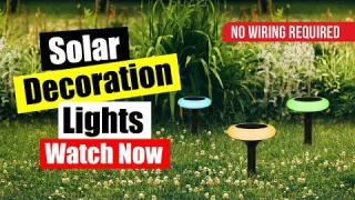 Solar Lights Outdoor For Home 20 LED Color Changing Waterproof Disk Shaped Garden Lamp I HARDOLL