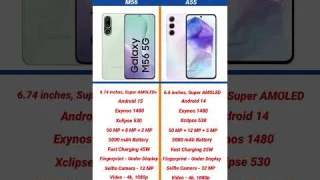 Samsung Galaxy M56 vs Samsung Galaxy A55 Comparison #shorts #short #galaxym56 #galaxya55