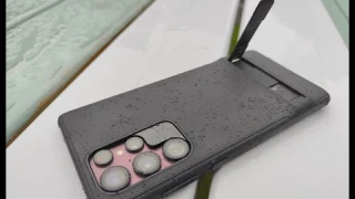 ESR metal kickstand phone case and camera lens protector for the Samsung Galaxy S22 Ultra