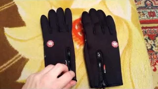 GearBest - Парные зимние ветрозащитные велосипедные перчатки с полными пальцами