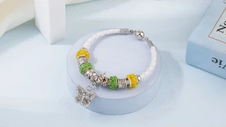 DIY European Beads Bracelet with Leather Cords | Pandahall DIY Tutorial