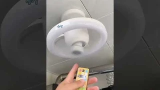 ⭐ Product Link in Comments ⭐2in1 Radiant Rotating RC Ceiling Fan Lamp #viral