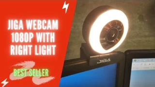 JIGA Webcam 1080P with Right Light Review, Setup 2022 | JIGA Streaming Webcam Setting & Quality Test