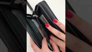 Портмоне кошелек кожаный бумажник клатч в подарок, черная новая, онлайн-магазине LEFASH