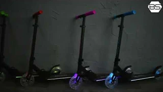 Самокат двухколесный  с подсветкой деки, колес, вилки ОТ "Best Scooter" № 27127,33095,56518,69197.