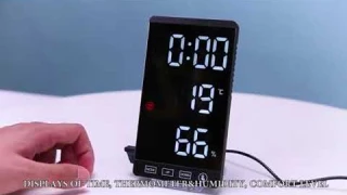 Гигрометр термометр / Зеркальные часы / Метеостанция домашняя