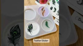 Feather Resin Keychain/ Resin art for beginners/Resin tutorials for free/ Epoxy Resin