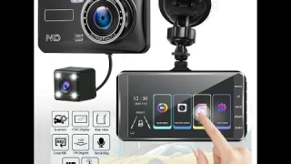 Авто Видео Регистратор с Aliexpress.  Камера с двумя объективами HD 1080P Видеорегистратор Dashcam