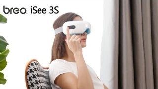Hey,It back, relax your tired eyes with breo iSee 3S,turn the massage on with just one simple touch.