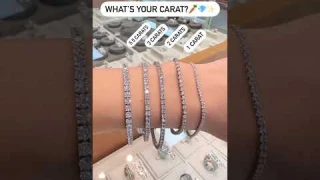 What do different carats for a tennis bracelet look like?