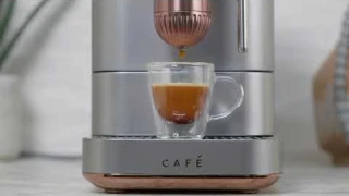 Adjustable Grind Size | Café AFFETTO Automatic Espresso Machine + Frother in Steel Silver
