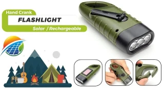 A Flashlight You Never Have To Charge | Solar Hand Crank Dynamo Light