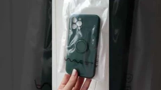 Чехол-накладка с подставкой/держателем WAVE Light Color Ring iPhone 12 Pro dark green