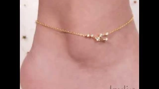 "Your Lucky Star" Twelve Constellations Sterling Silver Personalized Anklet - Jeulia.com