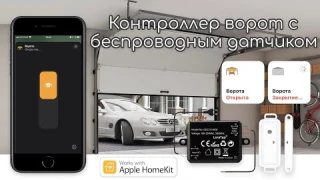 Контроллер секционных/откатных/распашных ворот с беспроводным датчиком (868 мгц) Apple HomeKit