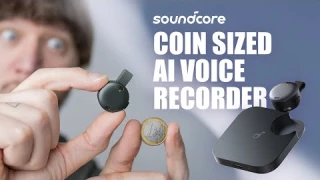 soundcore Work - The World's First Coin-Sized AI Voice Recorder! Improve your work productivity now!