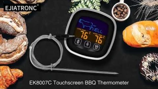 EK-8007S 3inches Battery Operate Touchscreen Digital Grill Meat Thermometer with Kitchen Timer