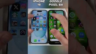 iPhone 15 vs Pixel 8a ⚡ Underdog Surprise? 📲 #shorts