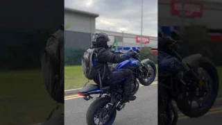 Yamaha MT-07 Sound Aggressive Black Widow Best Wheelie Fail💥💨 #mt07 #yamaha #motorcycle #shorts