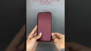 Чехол книжка для Samsung Galaxy S21 Ultra (бордовый) - Мобильные Штучки.