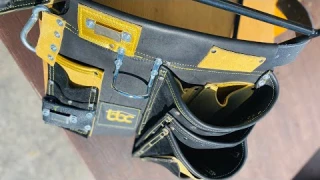 Black, Gold & Yellow custom Toolbelt with Clients brand