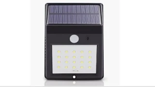 фонарик на солнечной батарее с датчиком движения.