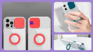 Прозрачный армированный чехол для iPhone | с кольцом-держателем | защитный чехол для iPhone 📱
