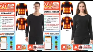 Термобелье с подогревом от USB повербанка Мужское Женское интеллектуальное управление температурой