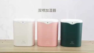 Увлажнитель воздуха/аромадифузор 2л с двойным распылителем/LED подсветкой H2O LD03 белый