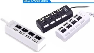УСБ 2.0 хаб 4 порта с выключателями 4 Port Tap USB 2.0 Hub ON/OFF Sharing Switch White с aliexpress