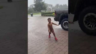 Mom catches son playing during a storm and she does this #shorts