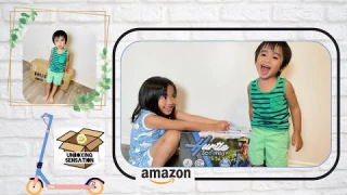 Unboxing Hurtle scooter blue 3wheel for toddler and review