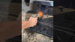 45acp and 9mm vs car door 45acp is terrible #45acp #9mm #pistol #glock #hk fn 509 #ballistics