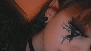 Doing My Makeup |Goth Tentacle Eyeliner | Not ASMR