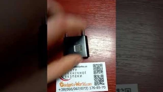 Простой электронный замок по отпечатку пальца с дужкой из нержавеющей стали. Память до 10 отпечатков