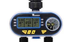 Yardeen Dual Outlet Electronic Water Timer Irrigation Controller System Color Blue - Overview