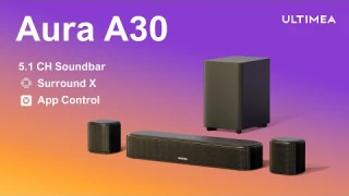 🔊 Aura A30 Soundbar | 5.1 Channel Virtual Surround Sound with Smart APP Control 🎶