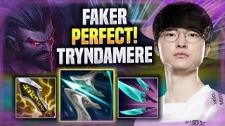 FAKER PERFECT GAME WITH TRYNDAMERE! - T1 Faker Plays Tryndamere MID vs Sion! | Preseason 2022
